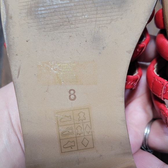 Madewell Red Leather Maddie Slides Sandals size 8 - Picture 8 of 9